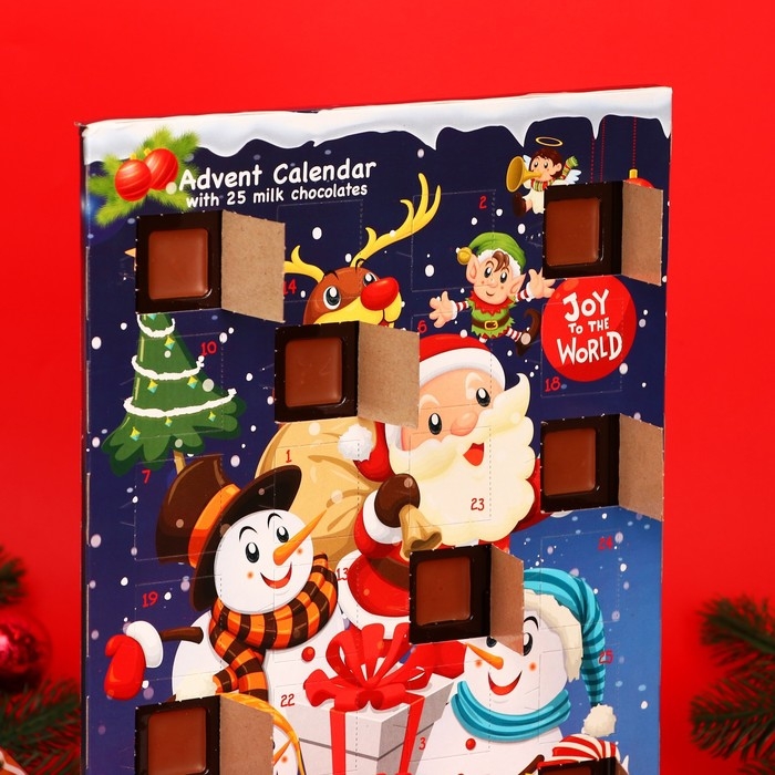 Новый год. Адвент-календарь ChokoTime Новый год. Адвент-календарь ChokoTime "Санта и друзья", 65 г