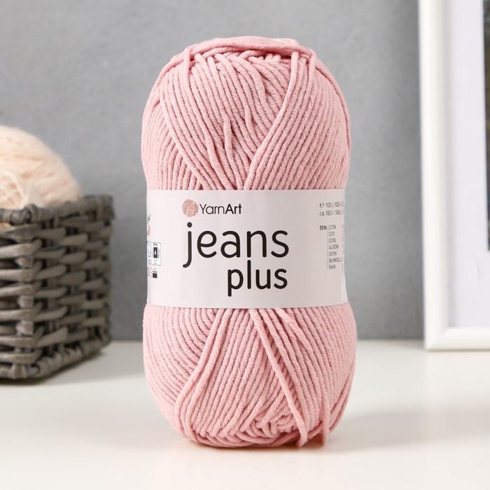 Пряжа "Jeans plus" 55% хлопок, 45% акрил 160м/100гр (83 пудра)