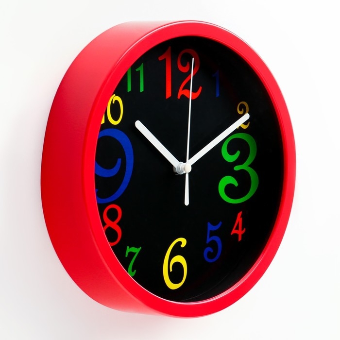 Часы настенные, интерьерные Часы настенные, интерьерные "Цветные цифры", d-19.5 см