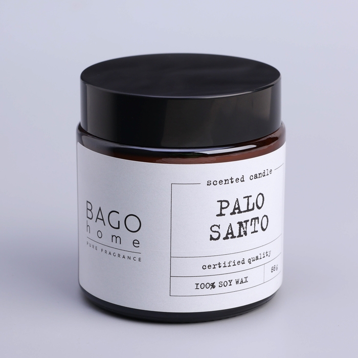 Свеча ароматическая в банке  Свеча ароматическая в банке "Пало санто", совый воск, 88 г