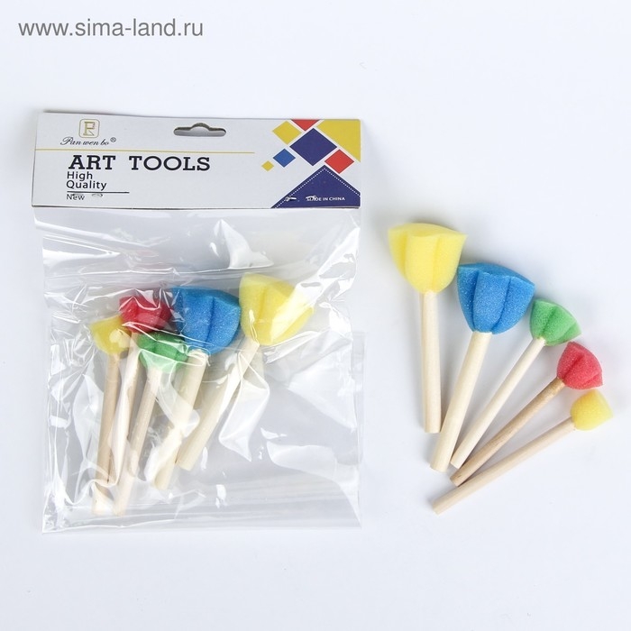 Набор кистей - спонжей, 5 штук Набор кистей - спонжей, 5 штук