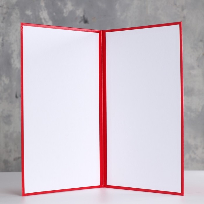 Папка адресная  Папка адресная "Поздравляем" красный, бумвинил, А4