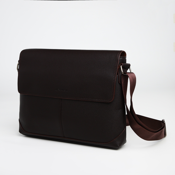 Сумка мужская деловая TEXTURA, 2 наружных кармана, цвет коричневый Сумка мужская деловая TEXTURA, 2 наружных кармана, цвет коричневый