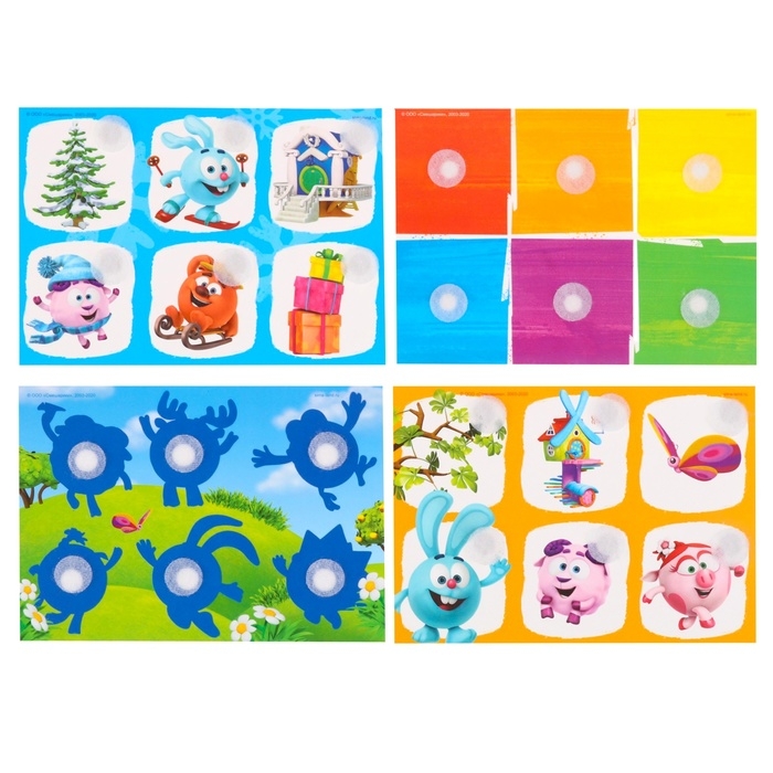 Игра развивающая на липучках Игра развивающая на липучках "Изучаем веремена года", Смешарики