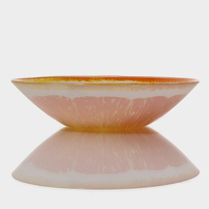 Салатник стеклянный Доляна «Сочный апельсин», 920 мл, 22×5 см