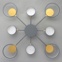 Люстра с ПДУ 2301/8GR LED 160Вт 3000-6000К серый 93х93х8 см BayerLux