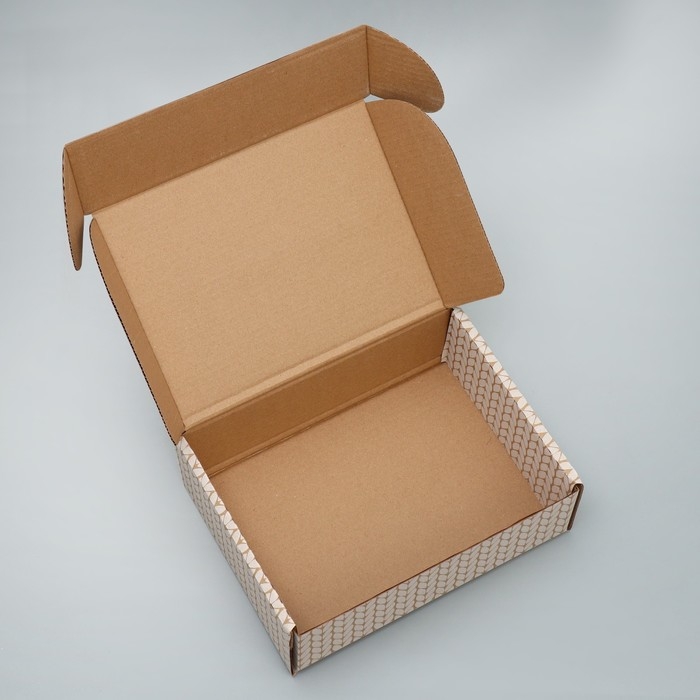 Коробка новогодняя складная «С новым годом!», бурый, 27 х 21 х 9 см, Новый год Коробка новогодняя складная «С новым годом!», бурый, 27 х 21 х 9 см, Новый год