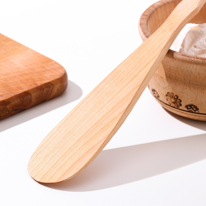 Лопатка, кухонная, с резной ручкой, можжевельник, 27 см, Лопатка, кухонная, с резной ручкой, можжевельник, 27 см,