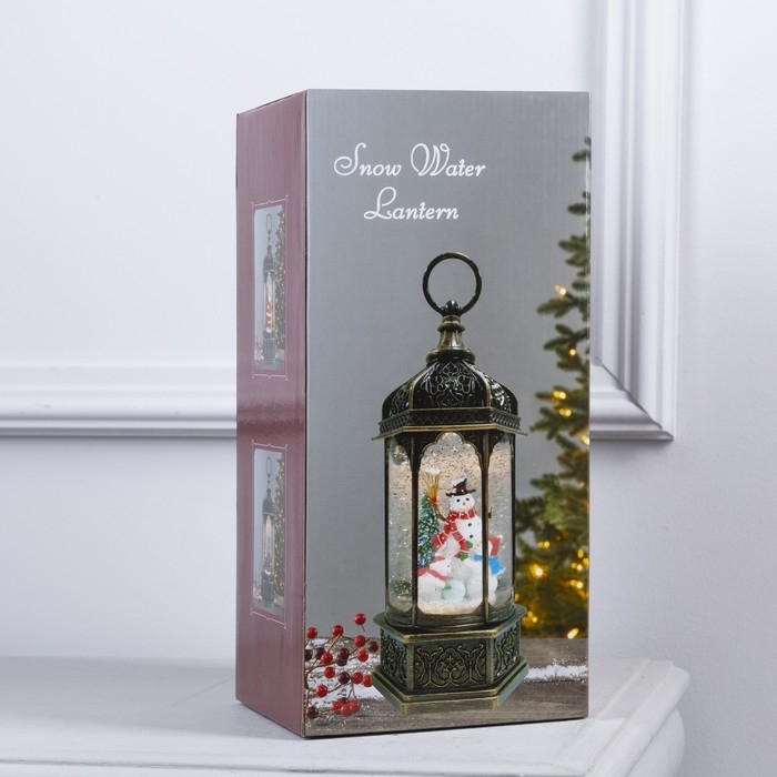 Светодиодная фигура «Фонарь со снеговиками» 13 × 28.5 × 12 см, пластик, батарейки ААх3 (не в комплекте), USB, свечение тёплое белое Светодиодная фигура «Фонарь со снеговиками» 13 × 28.5 × 12 см, пластик, батарейки ААх3 (не в комплекте), USB, свечение тёплое белое