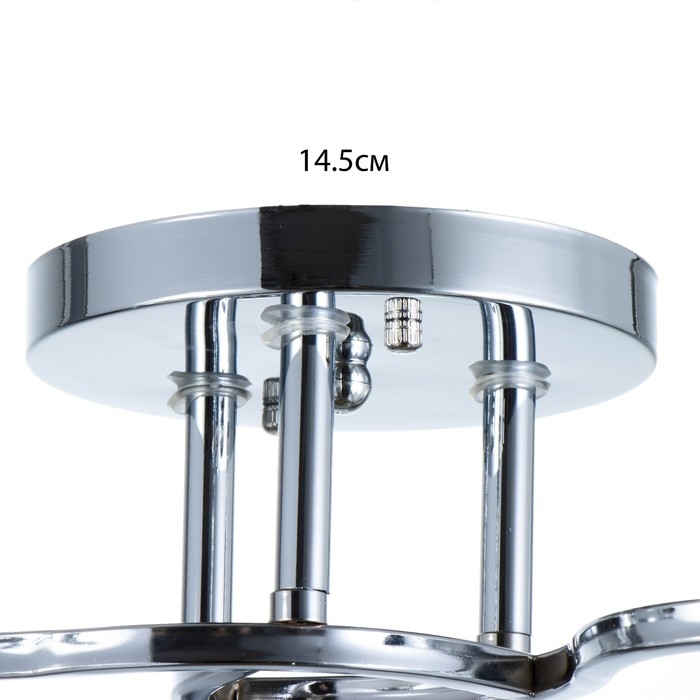 Люстра Люстра "Каспиан" 3хЕ27 40Вт хром 48х48х22 см BayerLux