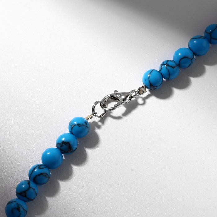 Бусы шар №6 «Бирюза новая», 48 см
