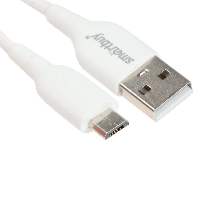 Кабель Smartbuy S25, microUSB - USB, 3 А, 1 м, TPE оплетка, быстрая зарядка, белый Кабель Smartbuy S25, microUSB - USB, 3 А, 1 м, TPE оплетка, быстрая зарядка, белый