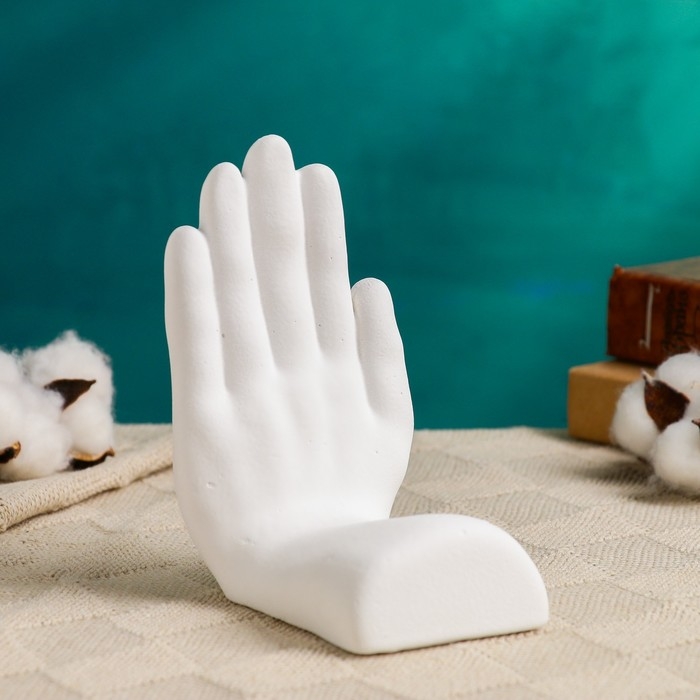 Держатель-подставка для книг  Держатель-подставка для книг "Рука", 15см, белый