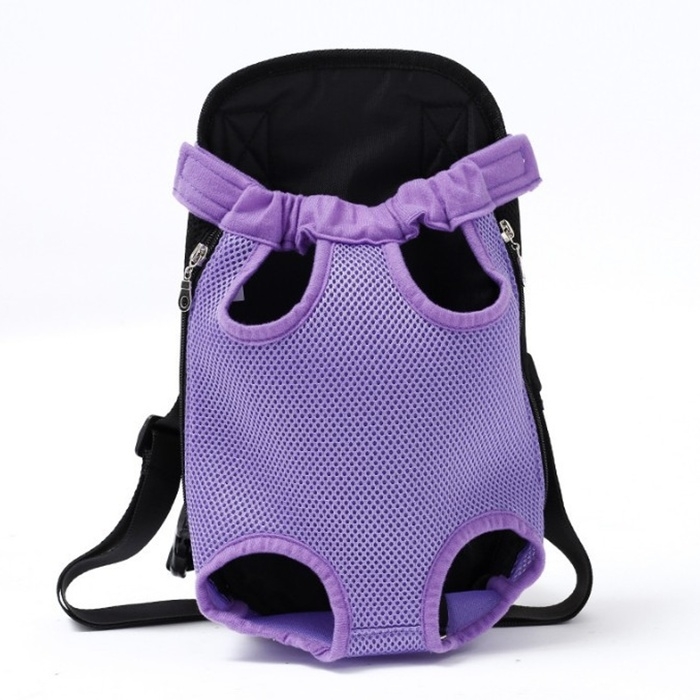 Рюкзак-переноска для кошек и собак  Рюкзак-переноска для кошек и собак "Кенгуру",М -32х20 см (ДС 29-34, ОГ 25-43 см) фиолетовый