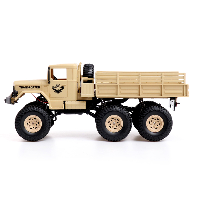 Грузовик радиоуправляемый «Фургон», полный привод 6WD, работает от аккумулятора, 1:16, цвет бежевый Грузовик радиоуправляемый «Фургон», полный привод 6WD, работает от аккумулятора, 1:16, цвет бежевый