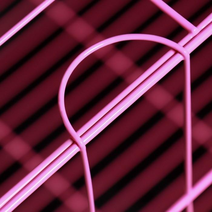 Клетка с люком для собак и кошек, 100 х 60 х 70 см, розовая