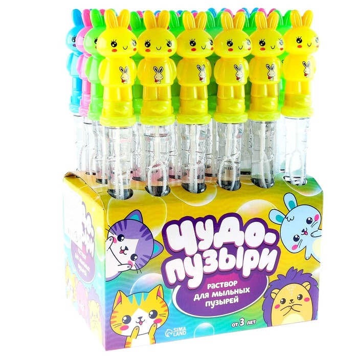Мыльные пузыри «Зайчик», 100 мл, МИКС