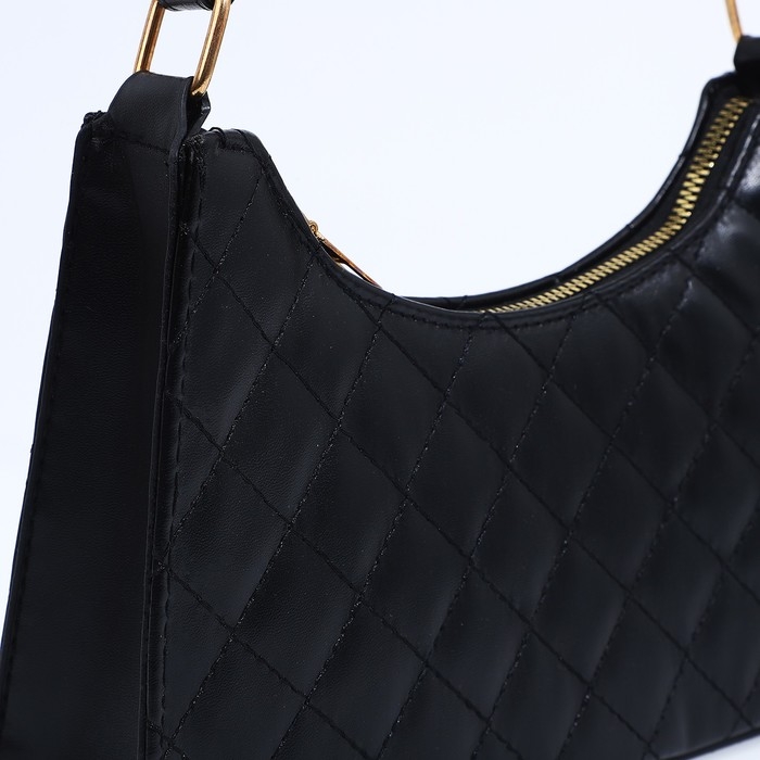 Сумка-багет на молнии, цвет чёрный Сумка-багет на молнии, цвет чёрный