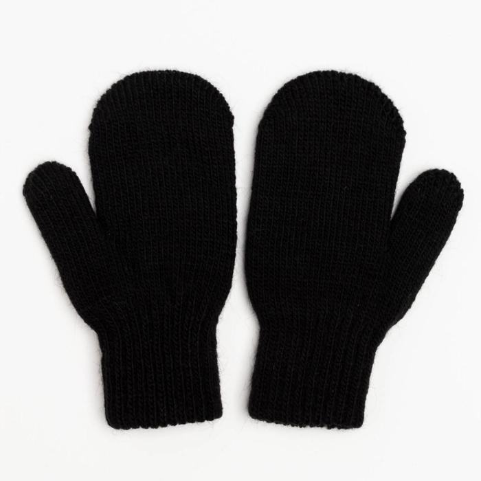 Варежки двойные детские, цвет чёрный, размер 12 (3-6 лет) Варежки двойные детские, цвет чёрный, размер 12 (3-6 лет)