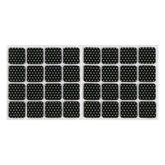 Накладка мебельная из войлока, 18х18 мм, клейкая поверхность, 32 шт Накладка мебельная из войлока, 18х18 мм, клейкая поверхность, 32 шт