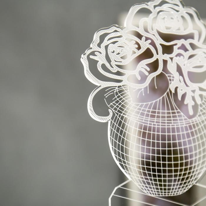 Светильник "Ваза с цветами" LED RGB от сети RISALUX