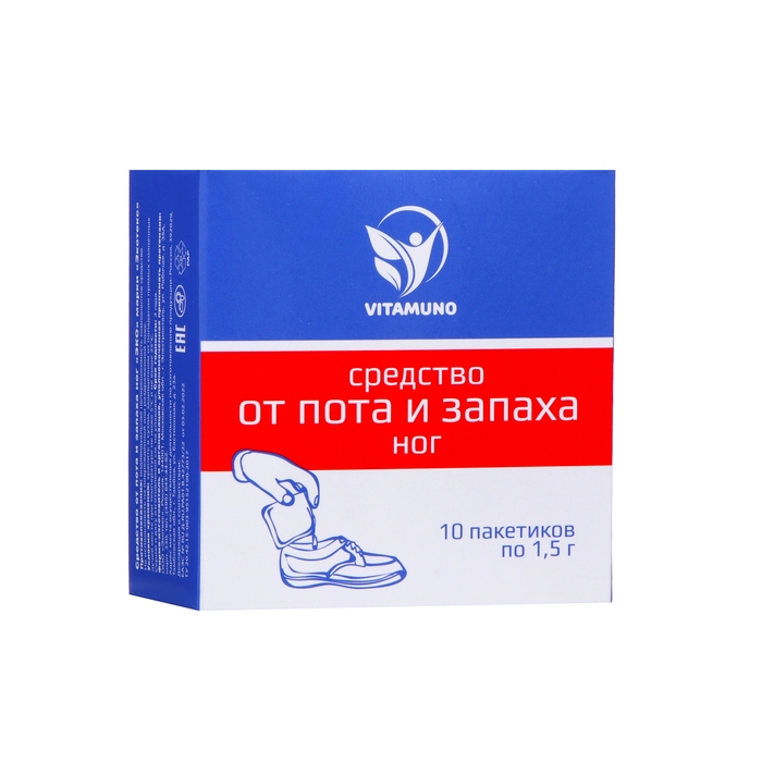 Средство от пота и запаха ног Vitamuno, 10 пакетиков по 1,5 г Средство от пота и запаха ног Vitamuno, 10 пакетиков по 1,5 г