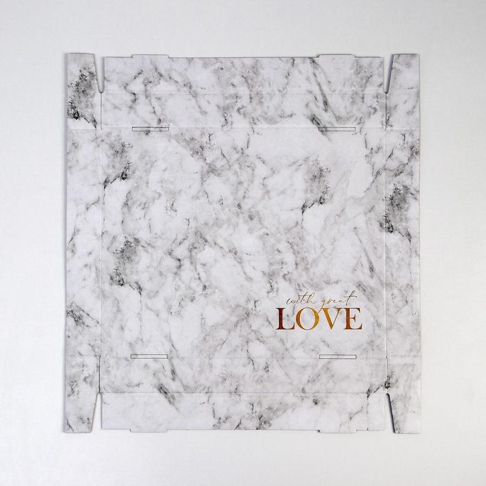 Коробка подарочная складная, упаковка, «Мрамор», 31 х 25.5 х 16 см Коробка подарочная складная, упаковка, «Мрамор», 31 х 25.5 х 16 см