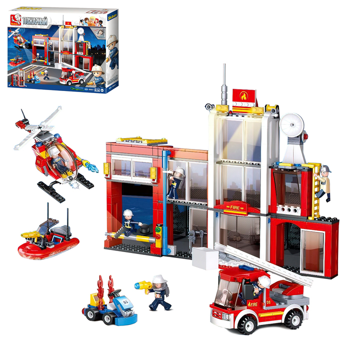 Конструктор «Пожарная станция», 612 деталей Конструктор «Пожарная станция», 612 деталей