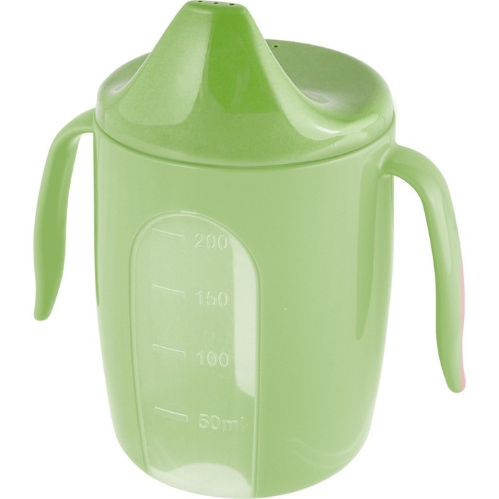 Поильник детский с твёрдым носиком «Follow Me», 200 мл., с ручками, цвет зеленый Поильник детский с твёрдым носиком «Follow Me», 200 мл., с ручками, цвет зеленый