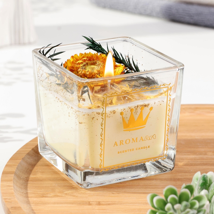 Свеча ароматическая  Свеча ароматическая "Aroma Art", страстная самба, квадратная, 8х10,5 см