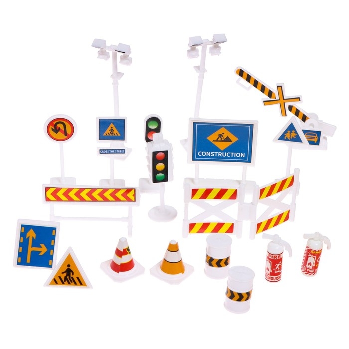 Набор игровой «Строительная техника», машинки 12 штук, дорожные знаки, игровое поле Набор игровой «Строительная техника», машинки 12 штук, дорожные знаки, игровое поле