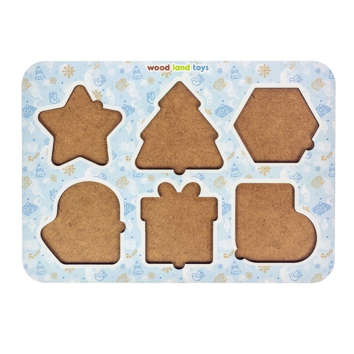 Развивающая игра по методике «Монтессори.Новогодние фигуры» Развивающая игра по методике «Монтессори.Новогодние фигуры»