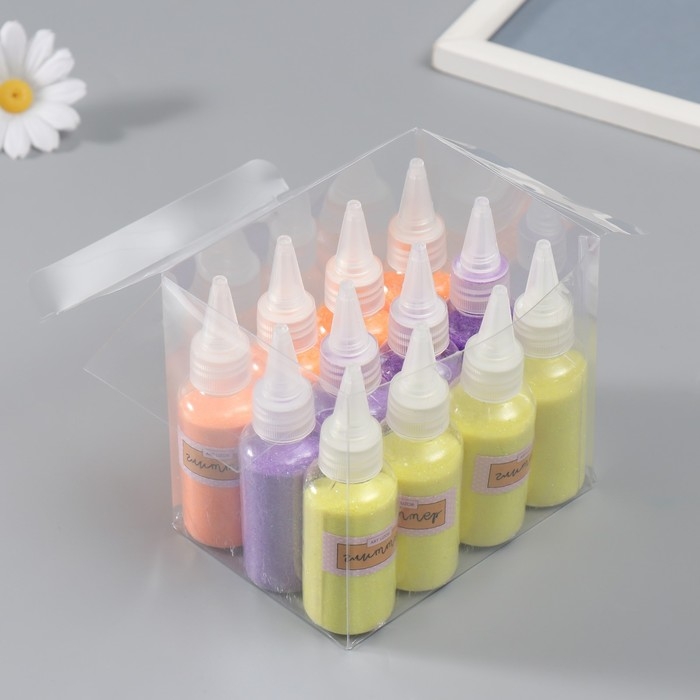 Глиттер для творчества в бутылочке Глиттер для творчества в бутылочке "Пудра неон" 30 гр МИКС 10х2,8х2,8 см