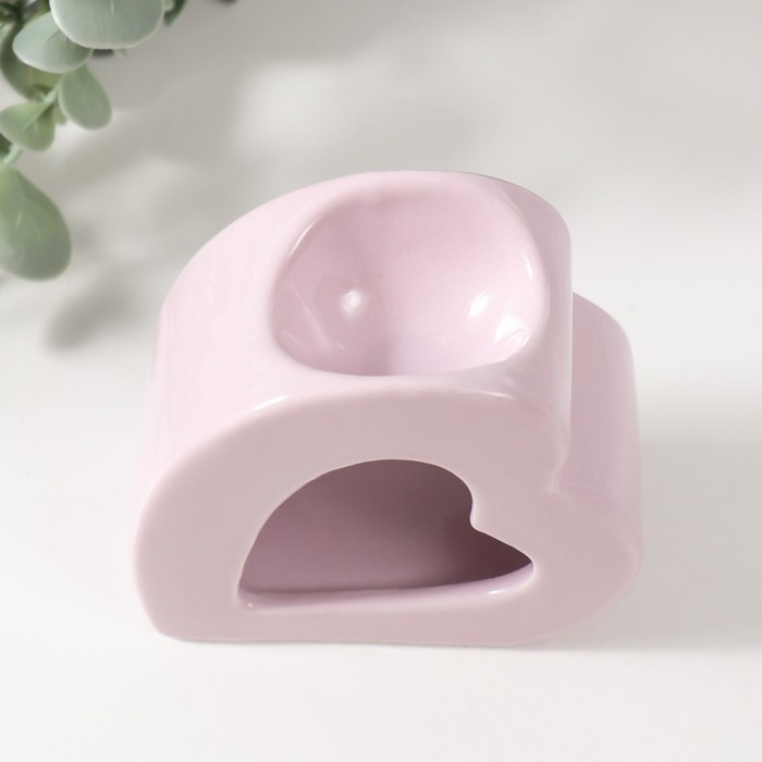 Аромалампа керамика Аромалампа керамика "Сердце" сиреневая 9х4,8х8 см