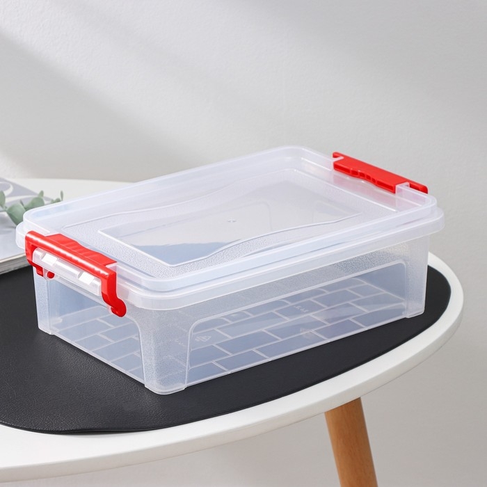 Контейнер для хранения с крышкой, 3,6 л, 31×20×9 см, цвет прозрачный Контейнер для хранения с крышкой, 3,6 л, 31×20×9 см, цвет прозрачный