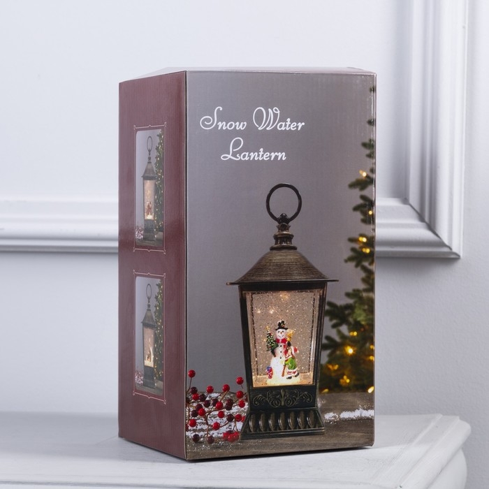 Светодиодная фигура «Фонарь с гномом» 12 × 24 × 12 см, пластик, батарейки ААх3 (не в комплекте), USB, свечение тёплое белое Светодиодная фигура «Фонарь с гномом» 12 × 24 × 12 см, пластик, батарейки ААх3 (не в комплекте), USB, свечение тёплое белое