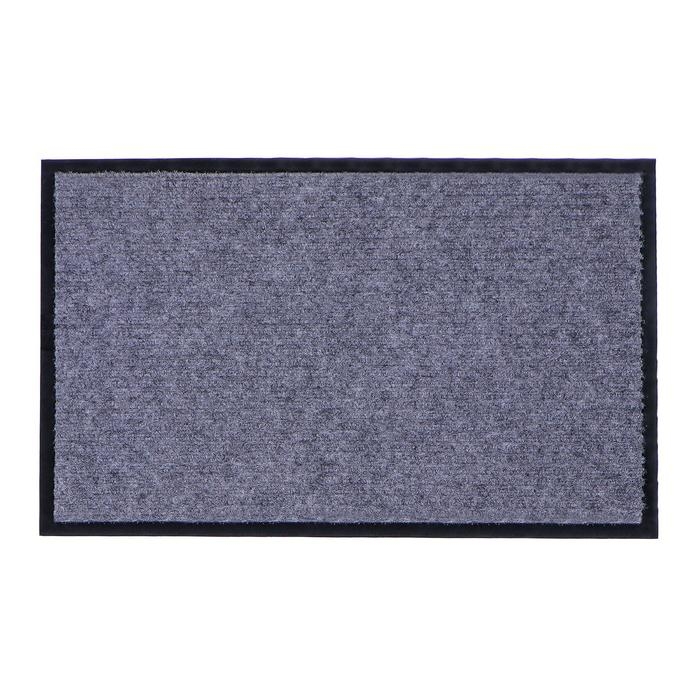 Коврик придверный влаговпитывающий, ребристый, «Стандарт», 50×80 см, цвет серый Коврик придверный влаговпитывающий, ребристый, «Стандарт», 50×80 см, цвет серый