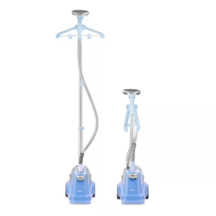 Отпариватель Kitfort КТ-9156, напольный, 2200 Вт, 3000 мл, 45 г/мин, шнур 2 м, голубой Отпариватель Kitfort КТ-9156, напольный, 2200 Вт, 3000 мл, 45 г/мин, шнур 2 м, голубой