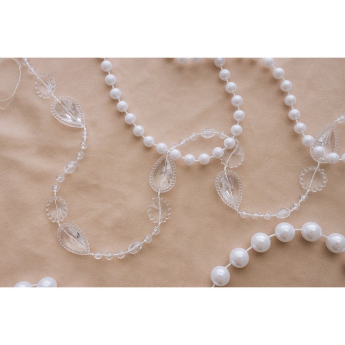 Бусы на нитях, 15 мм, 9 ± 1 м, цвет прозрачный Бусы на нитях, 15 мм, 9 ± 1 м, цвет прозрачный