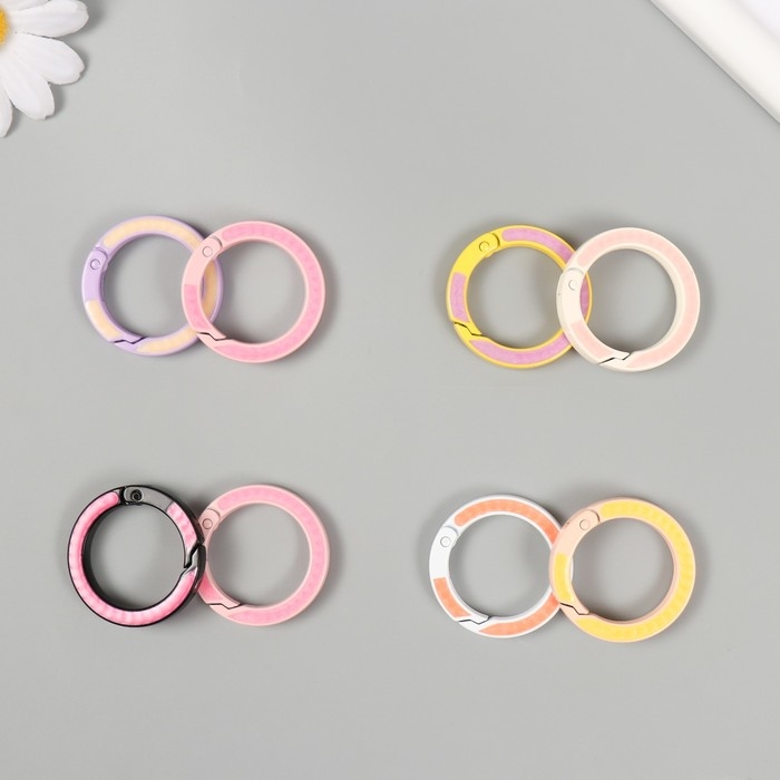 Карабин металл Карабин металл "Кольцо. Вставки" МИКС 3,6х3,6 см