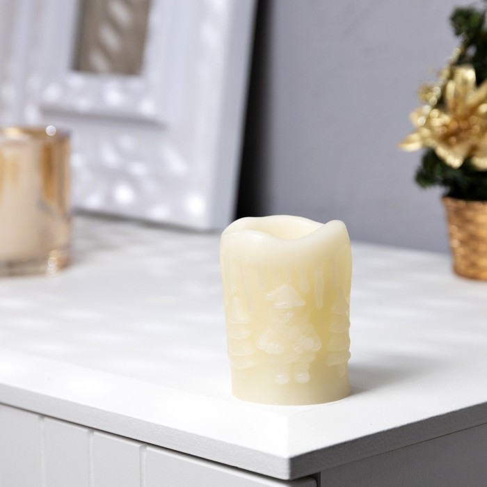 Светодиодная фигура «Свеча» 4.5 × 7.5 × 4.5 см, пластик, батарейки AG13х3 (в комплекте), свечение тёплое белое Светодиодная фигура «Свеча» 4.5 × 7.5 × 4.5 см, пластик, батарейки AG13х3 (в комплекте), свечение тёплое белое