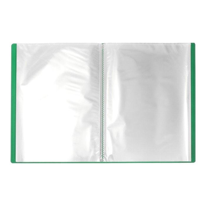 Папка с 60 вкладышами А4, 500 мкм, Calligrata, текстура Папка с 60 вкладышами А4, 500 мкм, Calligrata, текстура "песок", зелёная