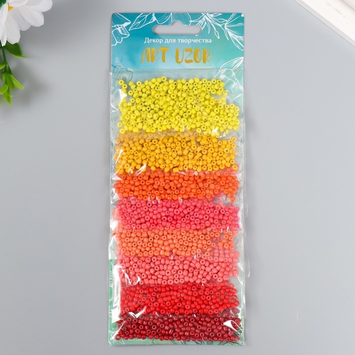 Бисер круглый 8/0  Бисер круглый 8/0 "Оттенки осени" 8 цветов х 10 гр 20х8 см