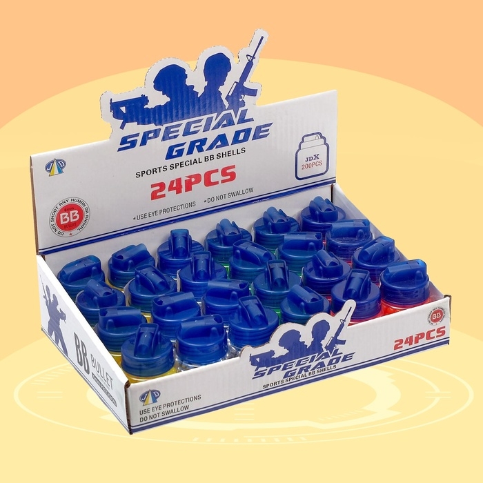 Пульки 6 мм пластиковые в банке, 200 шт., цвет МИКС Пульки 6 мм пластиковые в банке, 200 шт., цвет МИКС