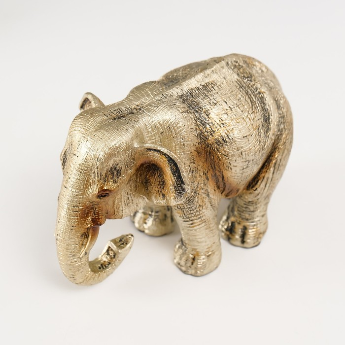 Сувенир полистоун Сувенир полистоун "Золотой слон" 8,7х13х7 см