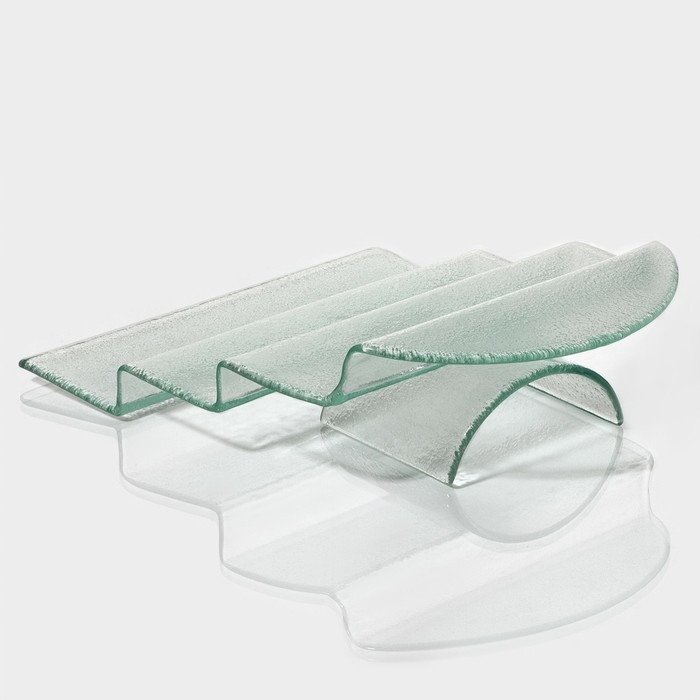 Блюдо стеклянное сервировочное Magistro «Авис», 4 ступени, 31×39×12,5 см Блюдо стеклянное сервировочное Magistro «Авис», 4 ступени, 31×39×12,5 см