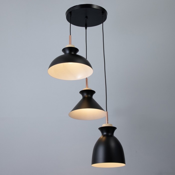 Светильник BayerLux Светильник BayerLux "Вармо" 3хЕ27 40Вт черный 41х41х25-125см