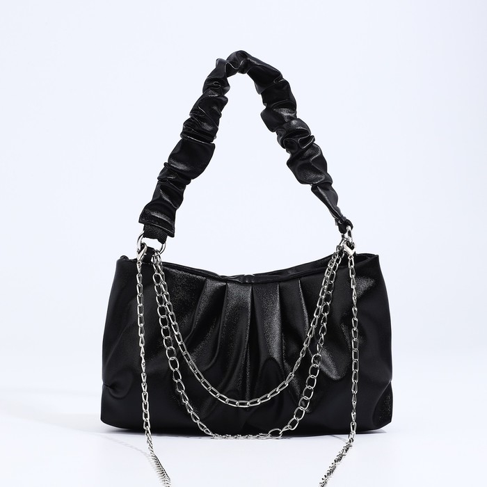 Сумка-багет на молнии, цвет чёрный Сумка-багет на молнии, цвет чёрный