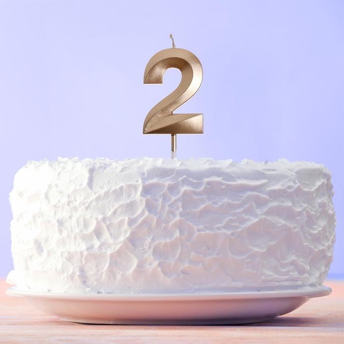Свеча для торта, цифра «2», 11,5 х 2,3 см Свеча для торта, цифра «2», 11,5 х 2,3 см