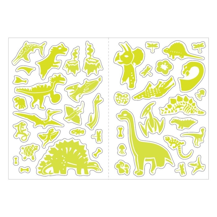 Книга со светящимися наклейками «Время динозавров», 40 наклеек, 4 стр. Книга со светящимися наклейками «Время динозавров», 40 наклеек, 4 стр.